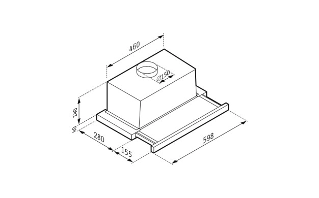 Pyramis ES3 Inox 60 cm (065017002) – надежден телескопичен аспиратор